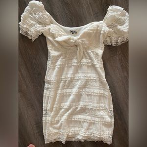 The sweetest lace mini dress. So cute for summer!